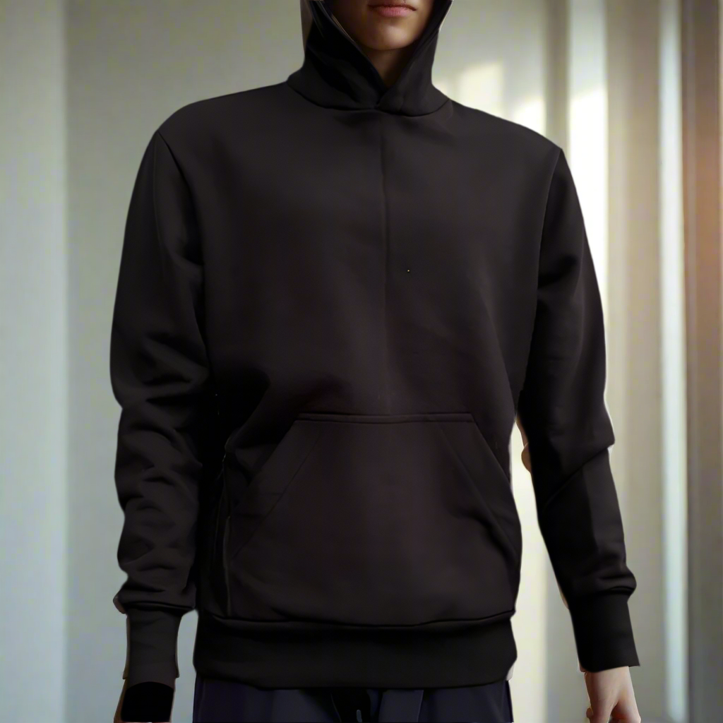 Black hoodie cotton man