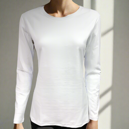 woman long sleeve t-shirt white